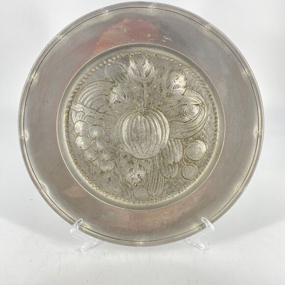 Vintage Decorative Wall Plate 9.5” Fruits - Picture 1 of 5